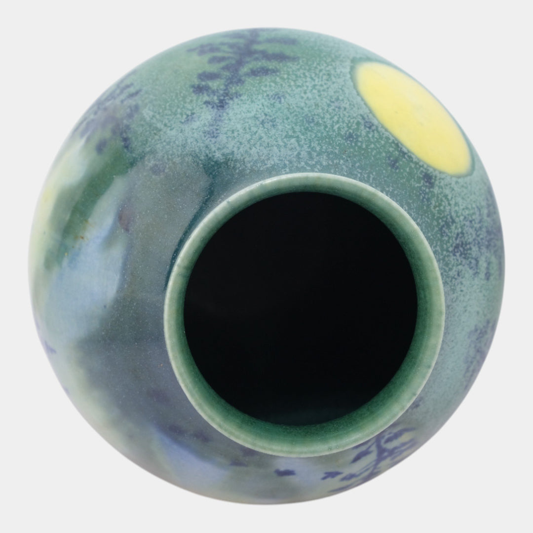 Tim Eberhardt Studio Art Pottery Hand Made Mountain Night Sky Bulbous Vase