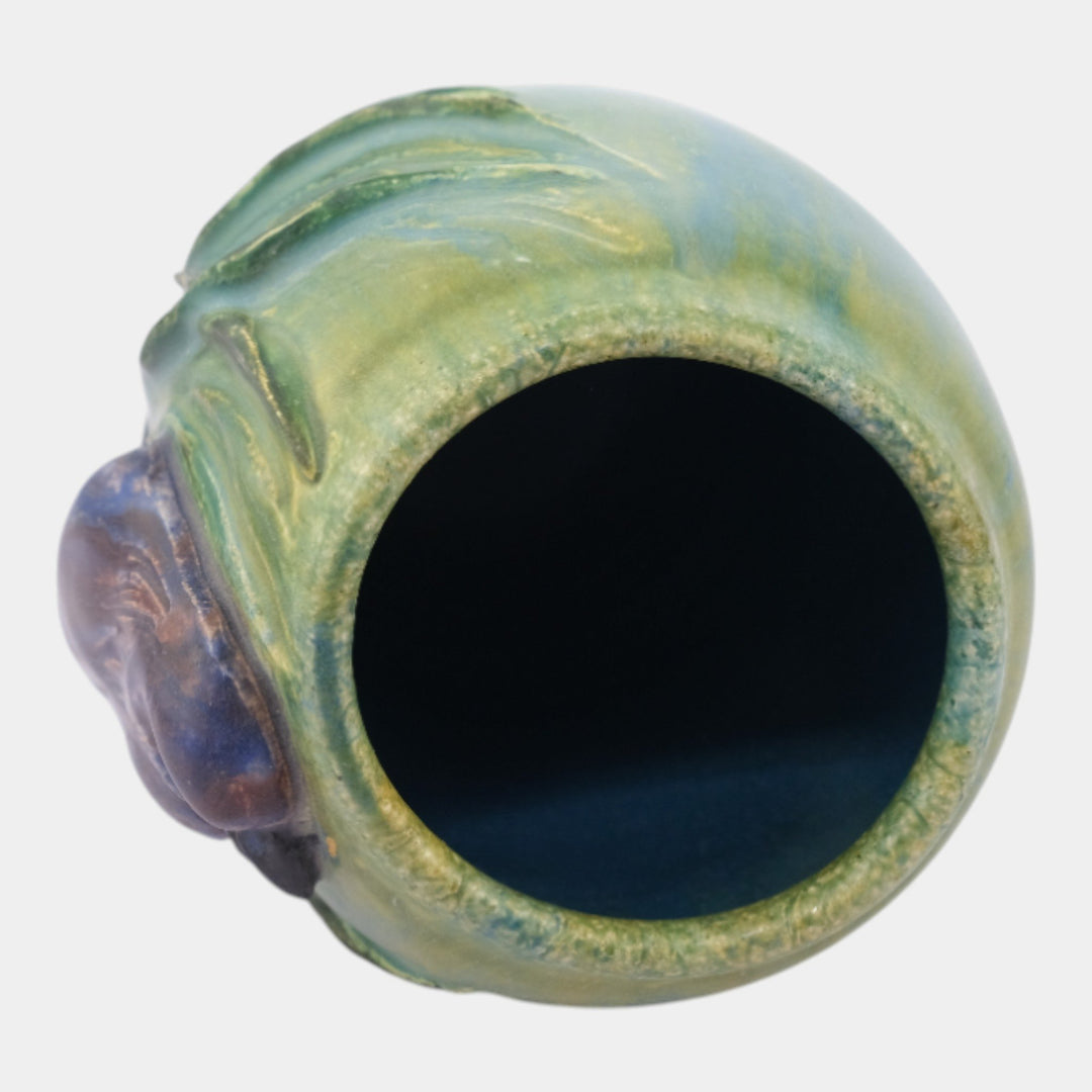 Jesse Wolf Studio 2008 Contemporary Hand Made Art Pottery Bird In The Grass Vase