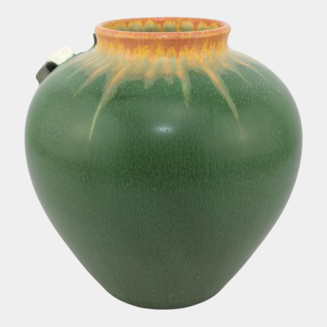 Ephraim Faience Hand Made Pottery Matte Green Breath Of Spring Ceramic Vase