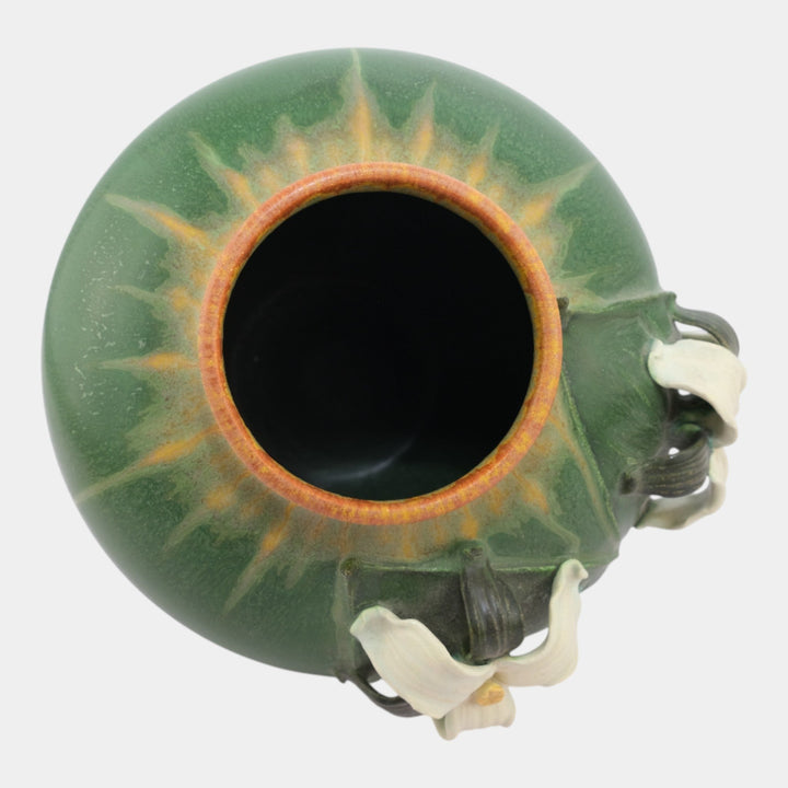 Ephraim Faience Hand Made Pottery Matte Green Breath Of Spring Ceramic Vase