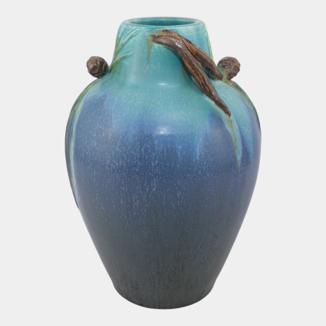 Ephraim Faience 2004 Hand Made Pottery Northern Lights Caribou Vase 405