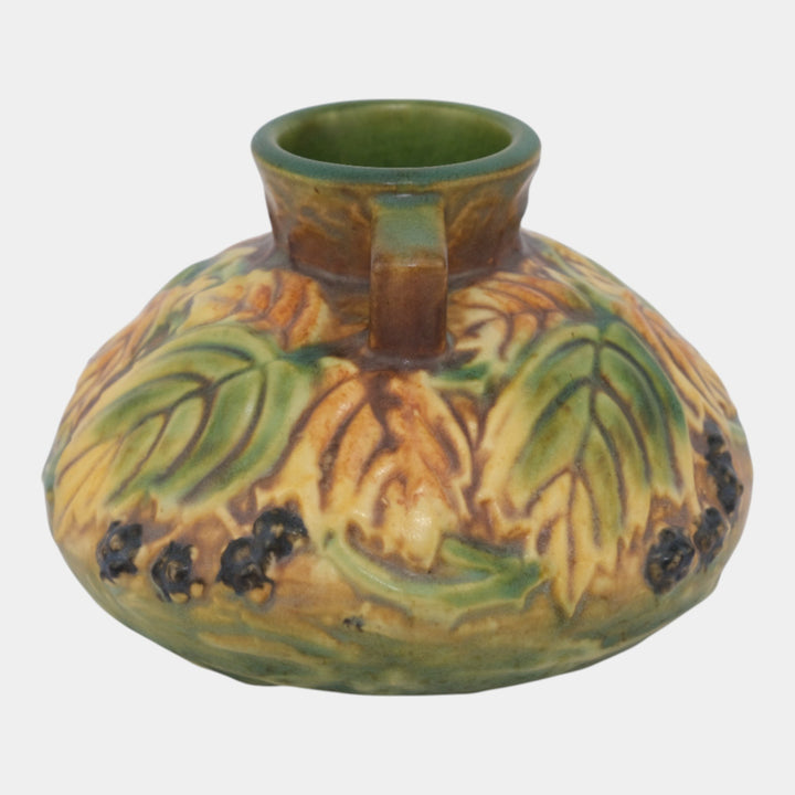 Roseville Blackberry Green 1932 Vintage Art Pottery Ceramic Vase 568-4
