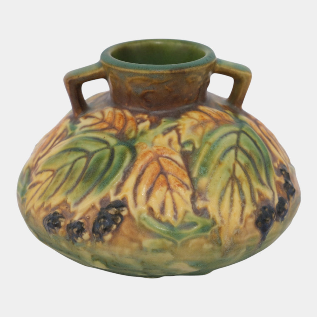 Roseville Blackberry Green 1932 Vintage Art Pottery Ceramic Vase 568-4