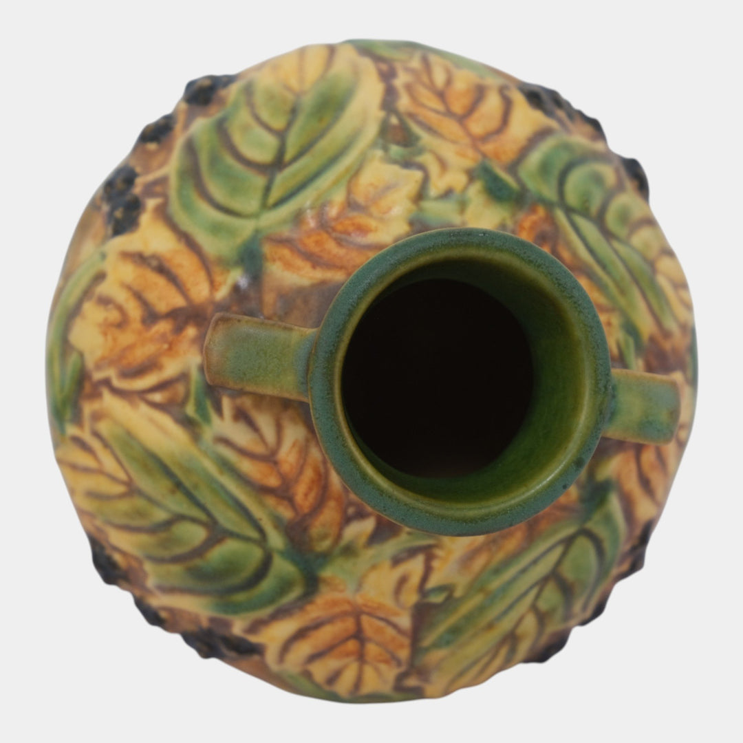 Roseville Blackberry Green 1932 Vintage Art Pottery Ceramic Vase 568-4