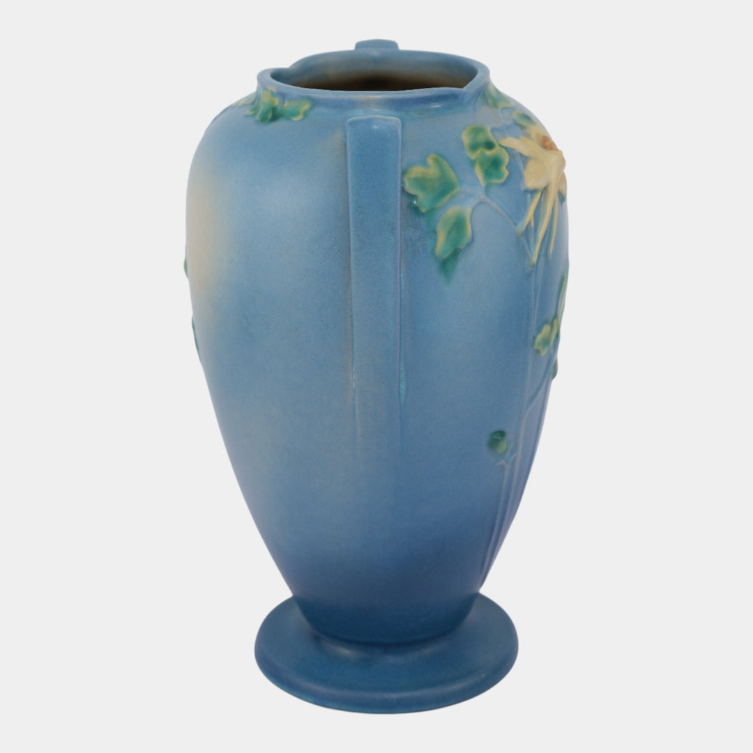 Roseville Columbine Blue 1941 Mid Century Modern Art Pottery Ceramic Vase 23-10