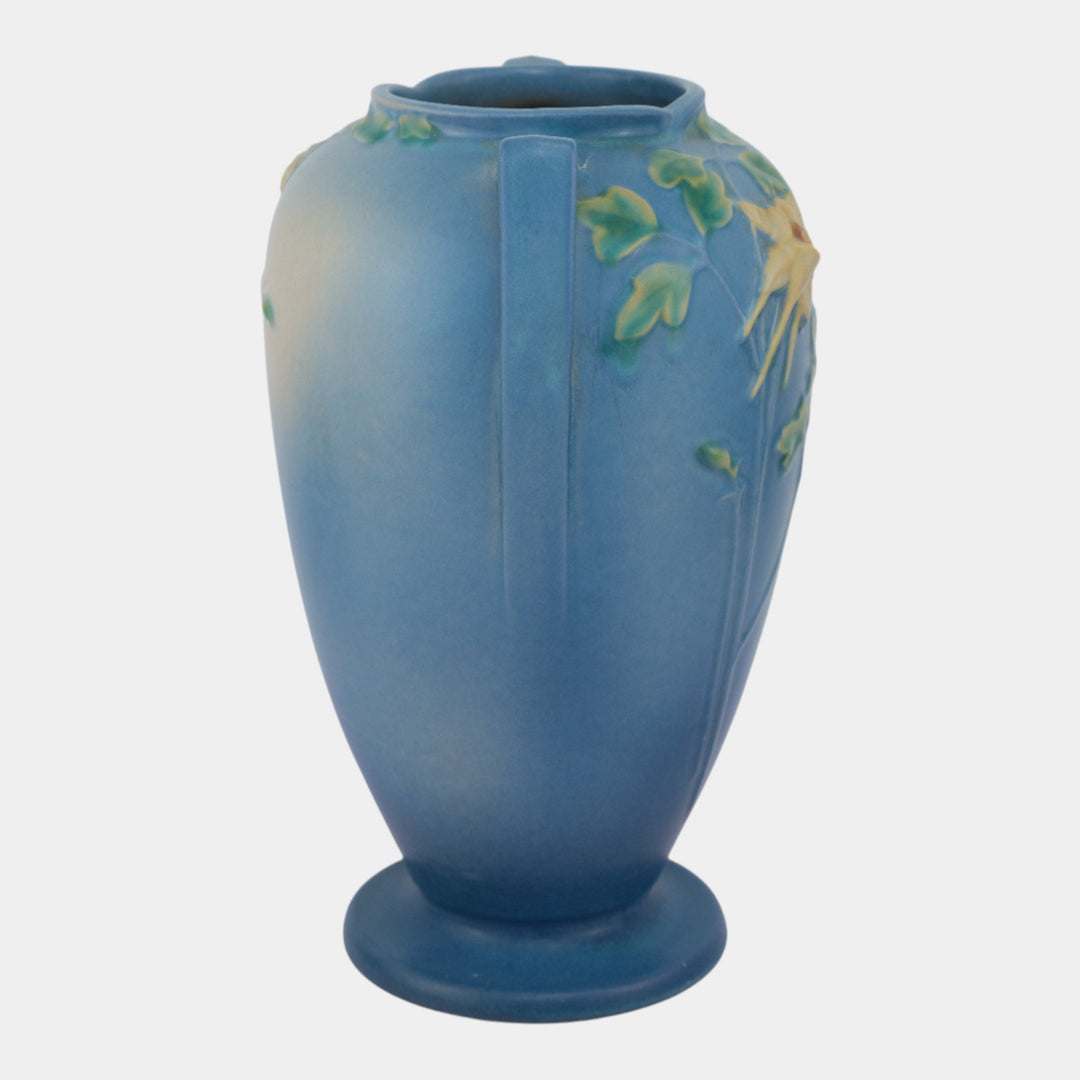 Roseville Columbine Blue 1941 Mid Century Modern Art Pottery Ceramic Vase 23-10