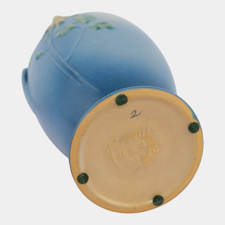 Roseville Columbine Blue 1941 Mid Century Modern Art Pottery Ceramic Vase 23-10