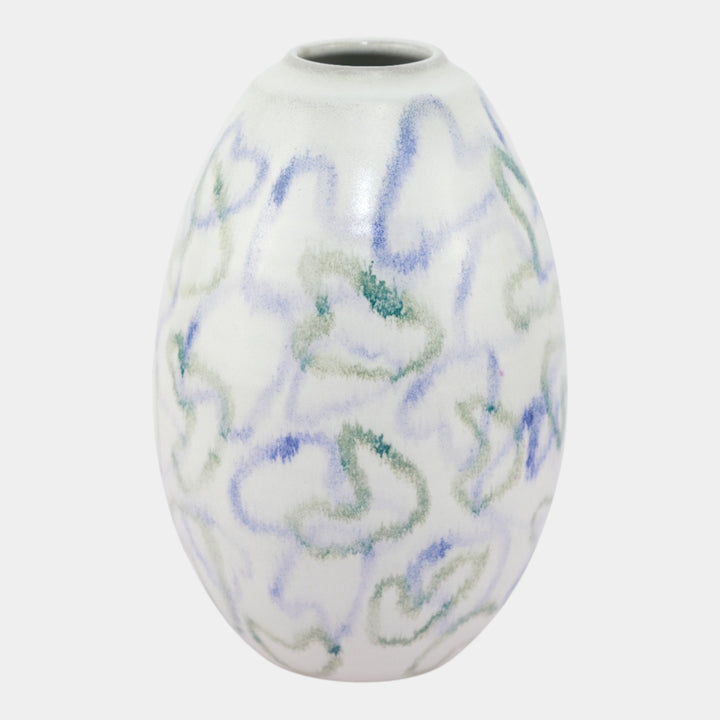 Door Studio 2010 Atomic Pottery Abstract Design Art Deco White Vase