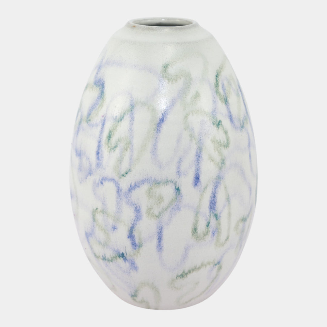 Door Studio 2010 Atomic Pottery Abstract Design Art Deco White Vase
