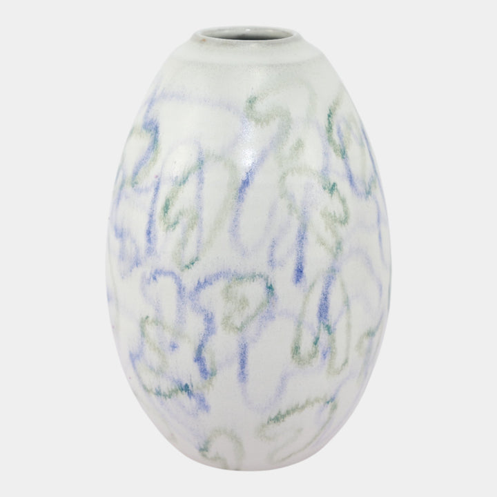 Door Studio 2010 Atomic Pottery Abstract Design Art Deco White Vase
