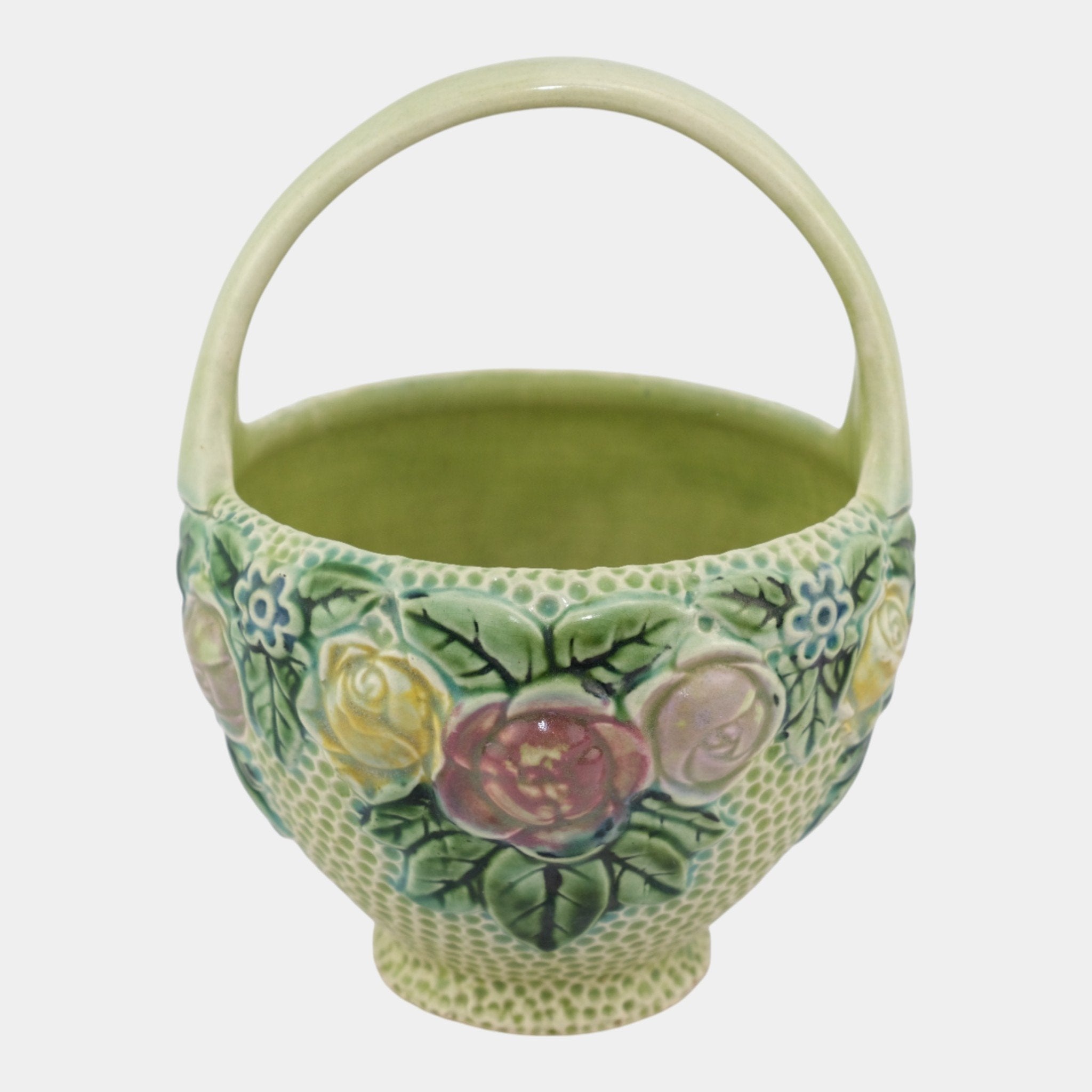 Roseville Rozane 1917 Vintage Art Pottery Colorful Floral Ceramic