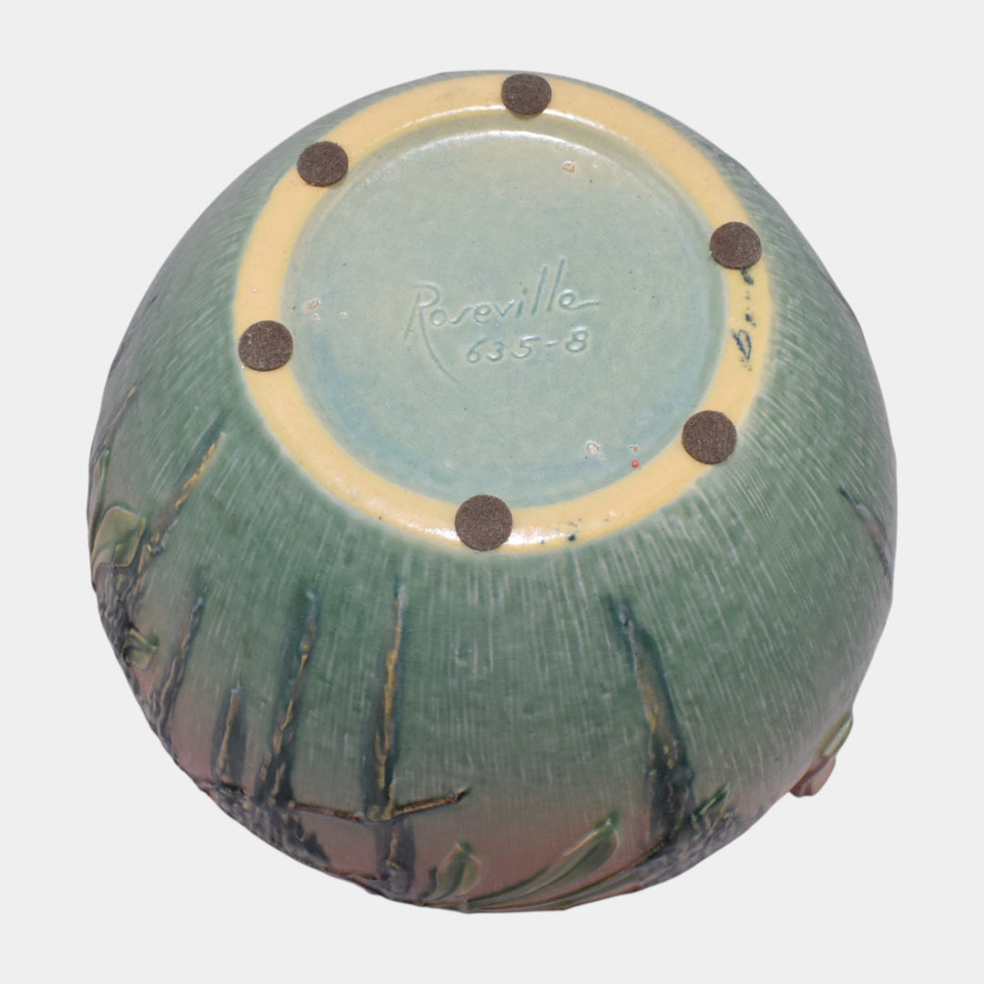 Roseville Moss Pink 1936 Vintage Art Pottery Jardiniere And Pedestal 635-8