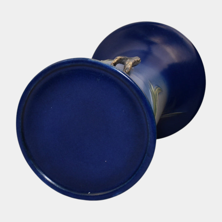 Roseville Pine Cone Blue 1936 Vintage Art Pottery Jardiniere and Pedestal 632-8