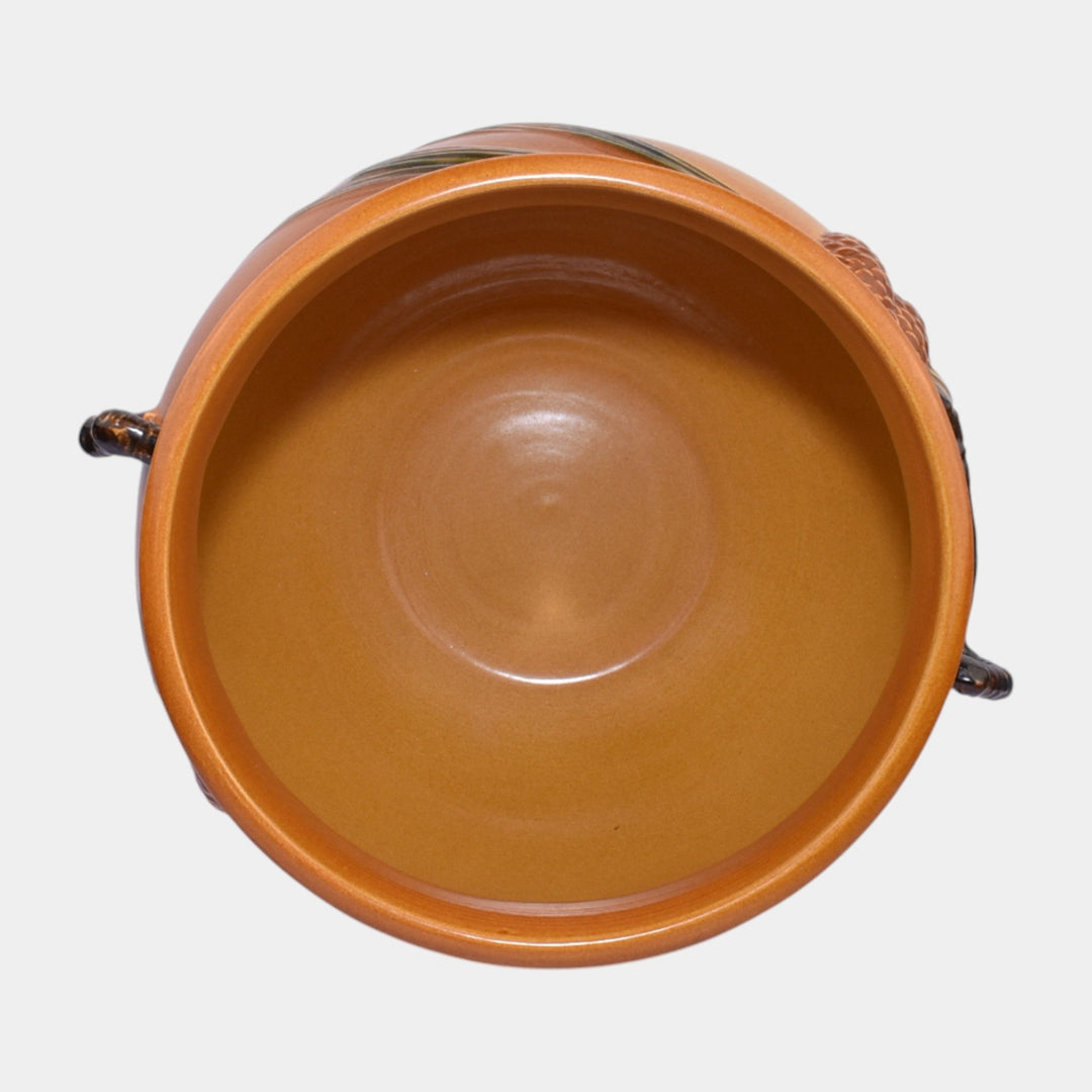 Roseville Pine Cone Brown 1953 Vintage Art Pottery Jardiniere Pedestal 403-10