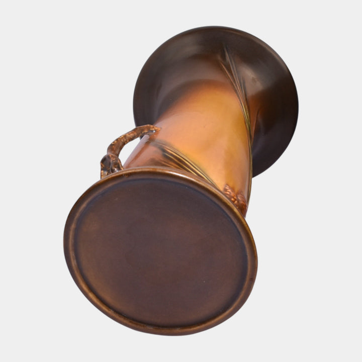 Roseville Pine Cone Brown 1936 Vintage Pottery Ceramic Jardiniere Pedestal 632-8