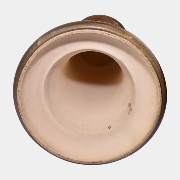 Roseville Pine Cone Brown 1936 Vintage Pottery Ceramic Jardiniere Pedestal 632-8