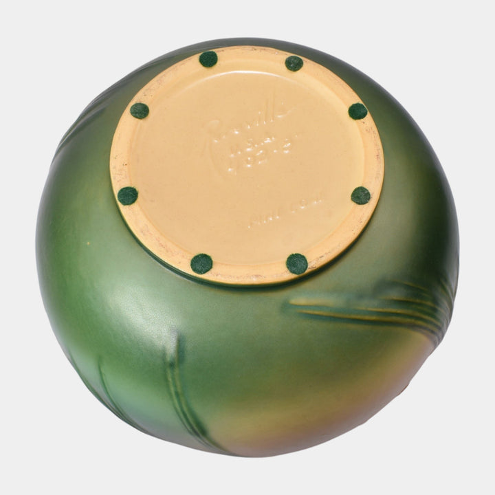 Roseville Pine Cone Green 1953 Art Pottery Ceramic Jardiniere And Pedestal 402-8