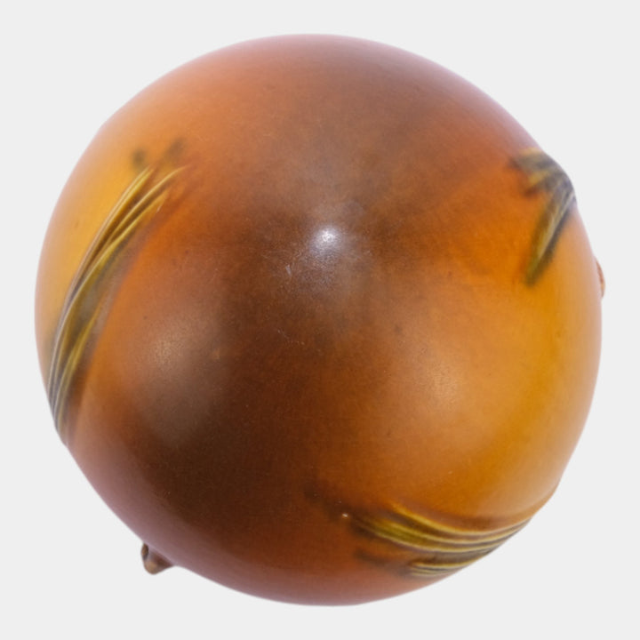 Roseville Pine Cone Brown 1935 Vintage Art Pottery Hanging Basket Planter 352-5