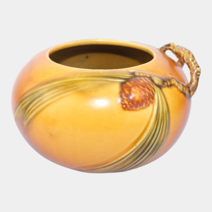 Roseville Pine Cone Brown 1936 Vintage Art Pottery Bowl 278-4