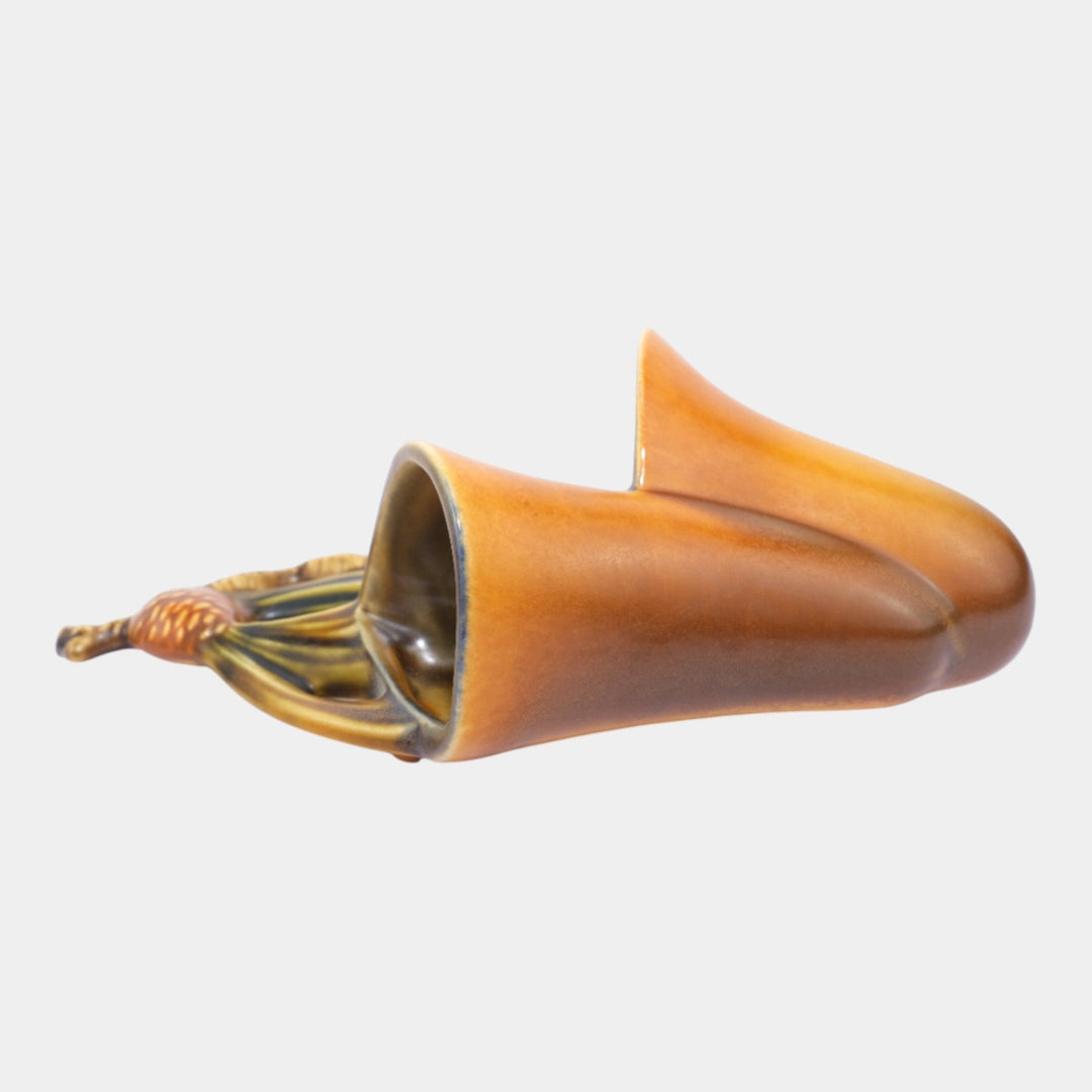 Roseville Pine Cone Brown 1936 Vintage Art Pottery Ceramic Wall Pocket 1273-8