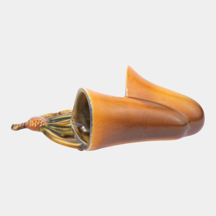 Roseville Pine Cone Brown 1936 Vintage Art Pottery Ceramic Wall Pocket 1273-8