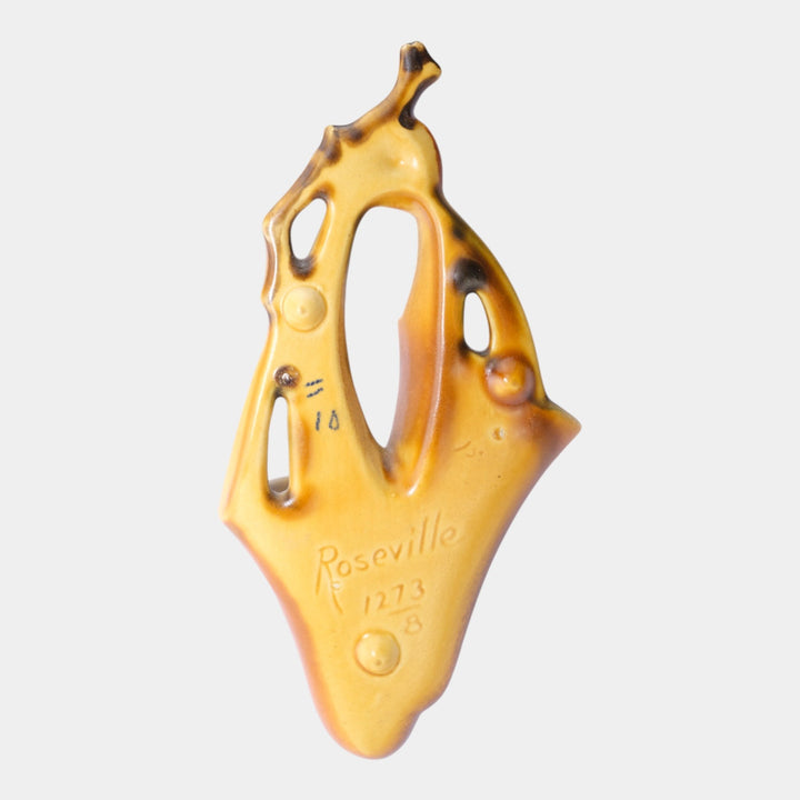 Roseville Pine Cone Brown 1936 Vintage Art Pottery Ceramic Wall Pocket 1273-8