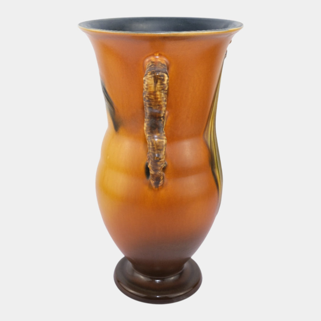 Roseville Pine Cone Brown 1936 Vintage Art Pottery Ceramic Vase 911-12