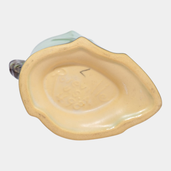 Roseville Pine Cone Green 1940 Vintage Art Pottery Match Stick Holder 498 - Just Art Pottery