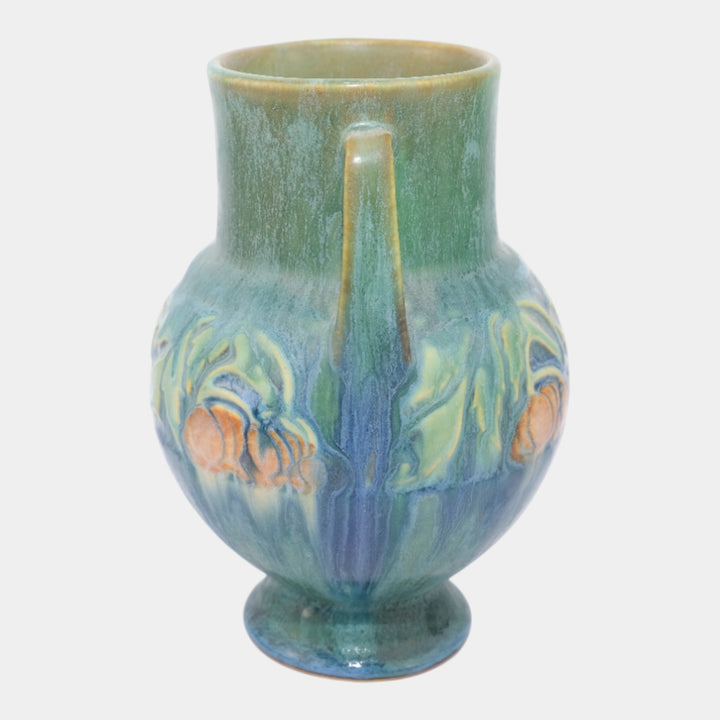 Roseville Baneda Green 1932 Vintage Arts And Crafts Pottery Ceramic Vase 589-6