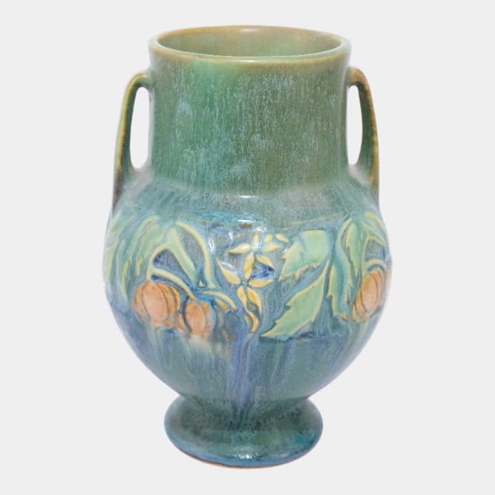 Roseville Baneda Green 1932 Vintage Arts And Crafts Pottery Ceramic Vase 589-6