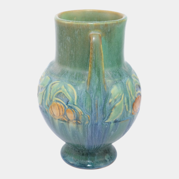 Roseville Baneda Green 1932 Vintage Arts And Crafts Pottery Ceramic Vase 589-6