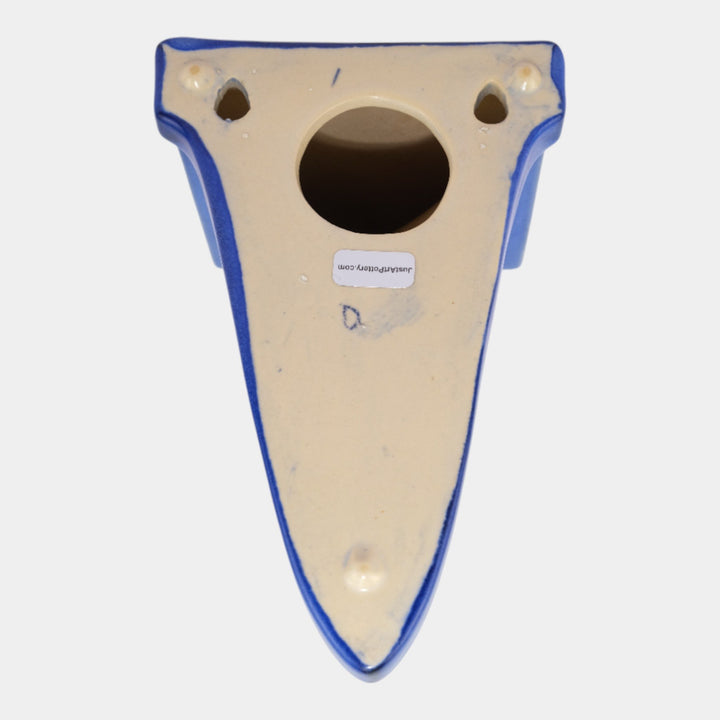 Roseville Pine Cone Blue 1936 Vintage Art Pottery Ceramic Wall Shelf 1