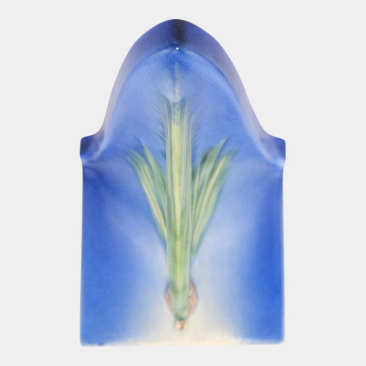 Roseville Pine Cone Blue 1936 Vintage Art Pottery Ceramic Wall Shelf 1