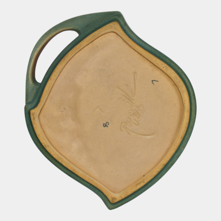 Roseville Foxglove Green 1942 Mid Century Modern Art Pottery Ceramic Tray 419-8