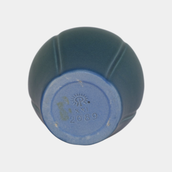 Rookwood Vintage 1921 Arts And Crafts Pottery Blue Ceramic Vase 2089