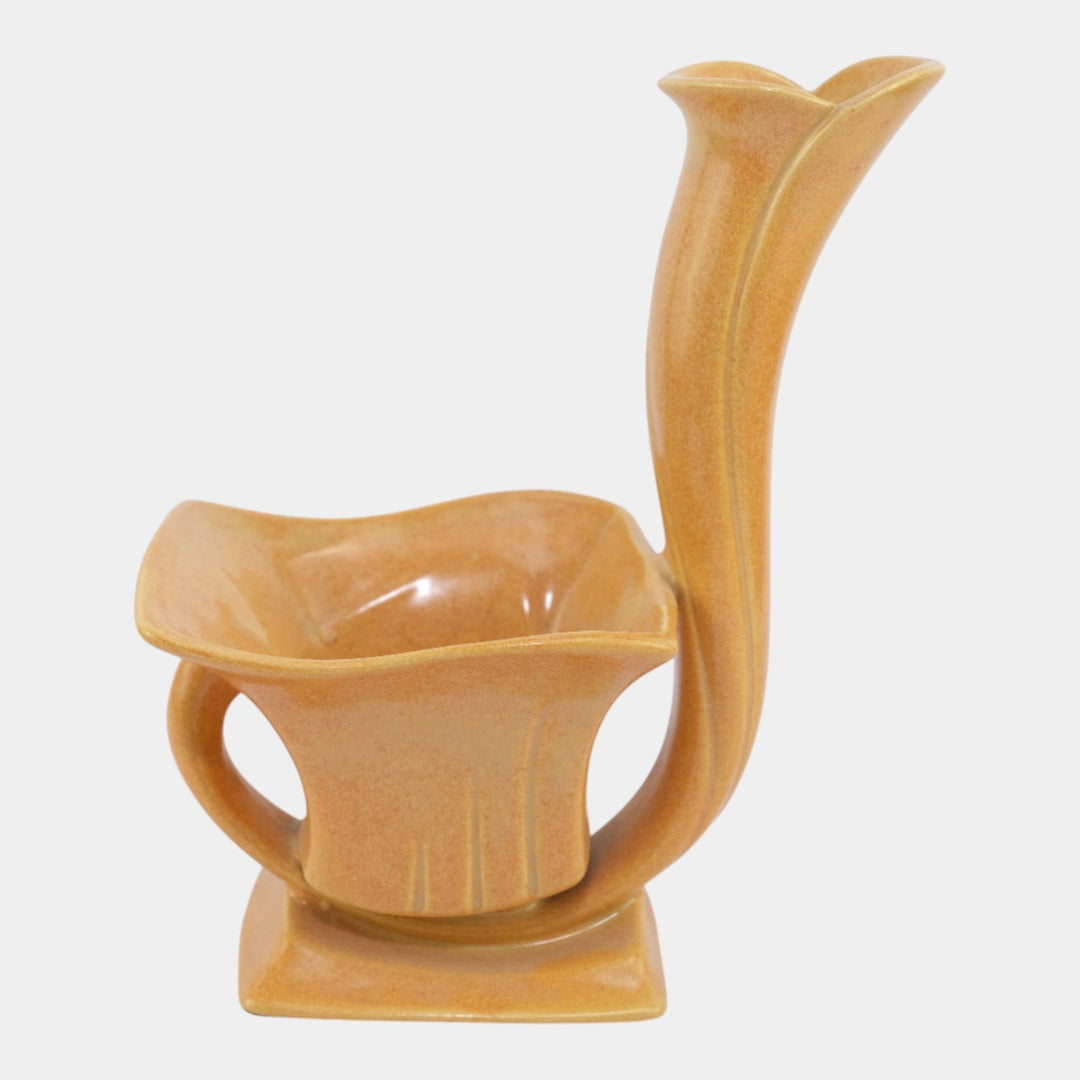 Roseville Capri Orange 1954 Mid Century Modern Pottery Ceramic Planter 572-8