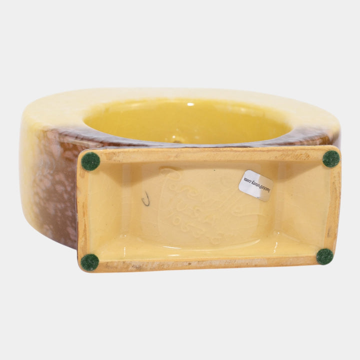 Roseville Artwood Yellow 1951 Mid Century Modern Pottery Planter Vase 1053-8