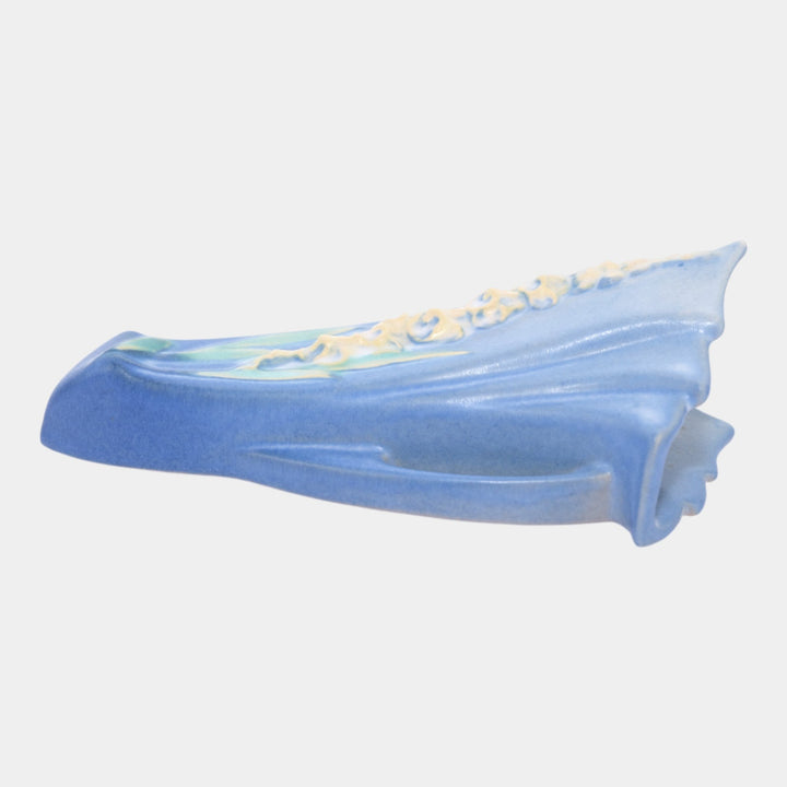 Roseville Foxglove Blue 1942 Vintage Art Pottery Ceramic Wall Pocket 1292-8