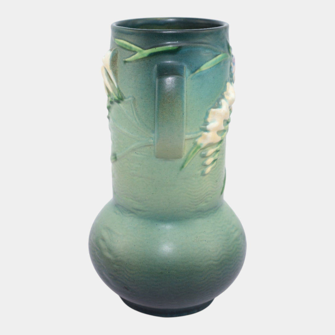 Roseville Freesia Green 1945 Vintage Mid Century Modern Art Pottery Vase 126-10