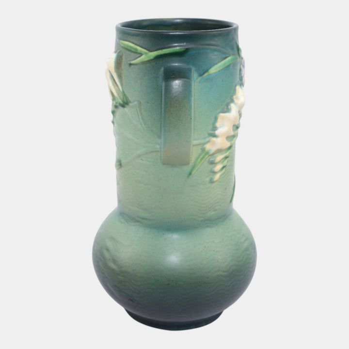 Roseville Freesia Green 1945 Vintage Mid Century Modern Art Pottery Vase 126-10