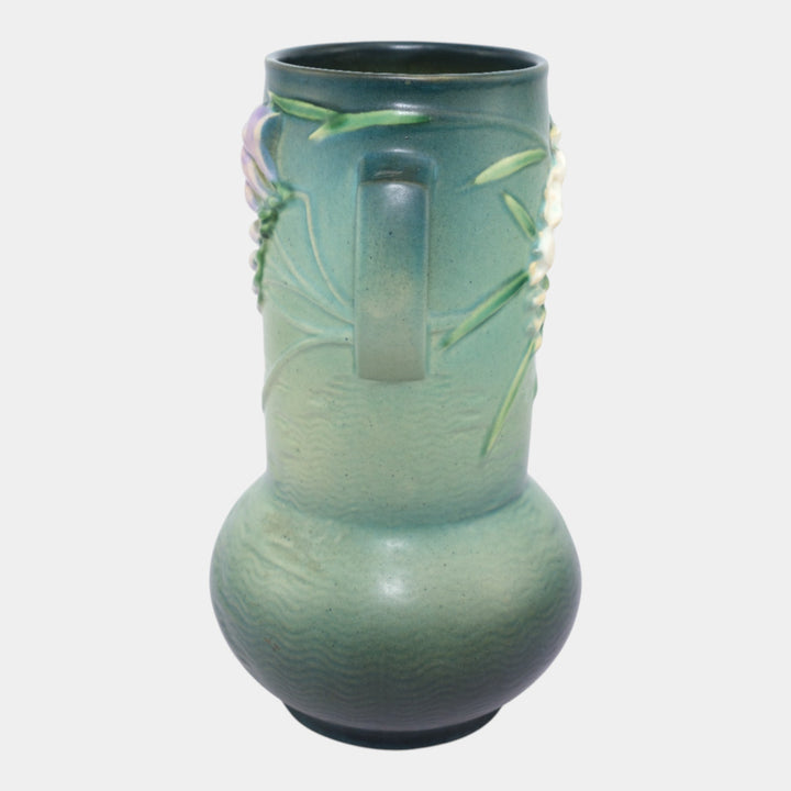 Roseville Freesia Green 1945 Vintage Mid Century Modern Art Pottery Vase 126-10