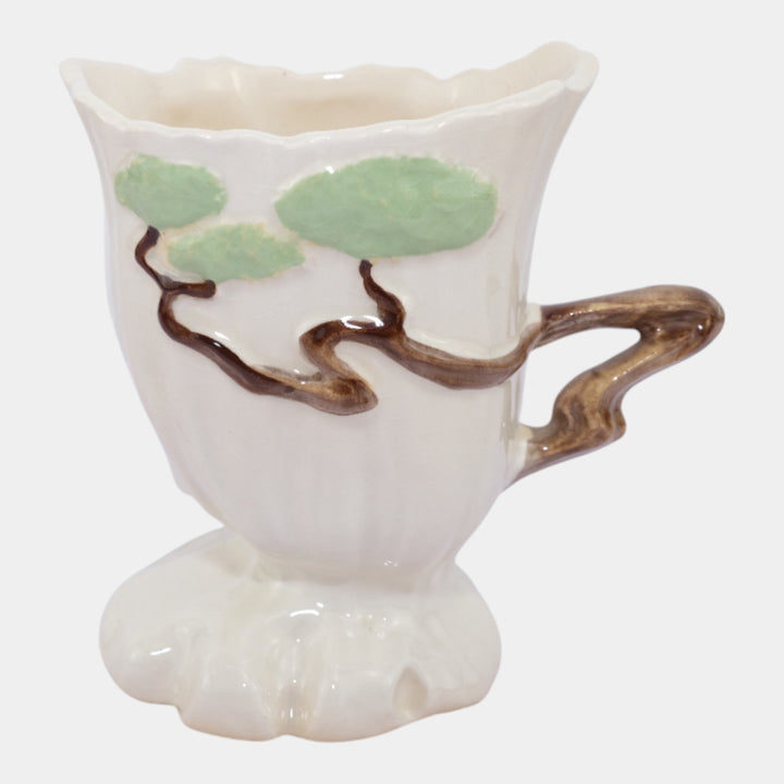 Roseville Ming Tree White 1949 Vintage Mid Century Modern Art Pottery Vase 572-6