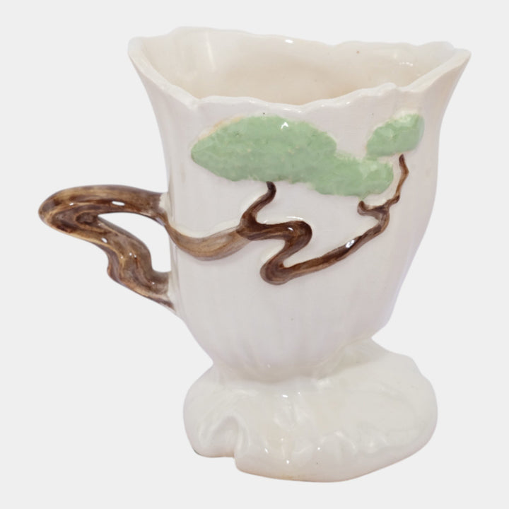 Roseville Ming Tree White 1949 Vintage Mid Century Modern Art Pottery Vase 572-6