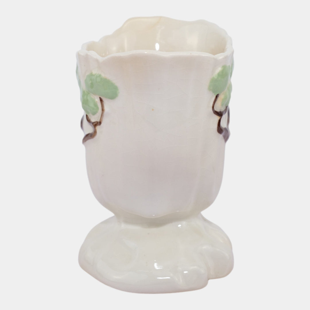 Roseville Ming Tree White 1949 Vintage Mid Century Modern Art Pottery Vase 572-6