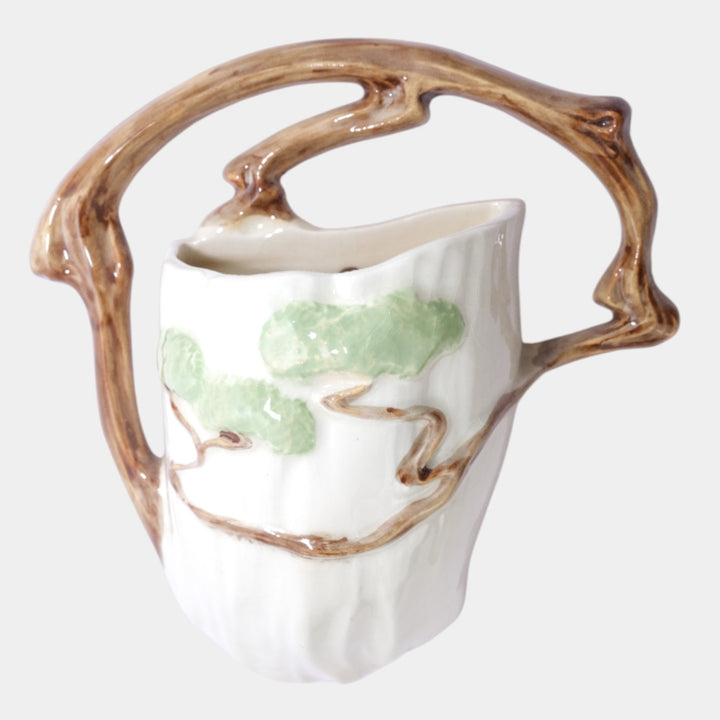 Roseville Ming Tree White 1949 Mid Century Modern Art Pottery Wall Pocket 566-8 - Just Art Pottery