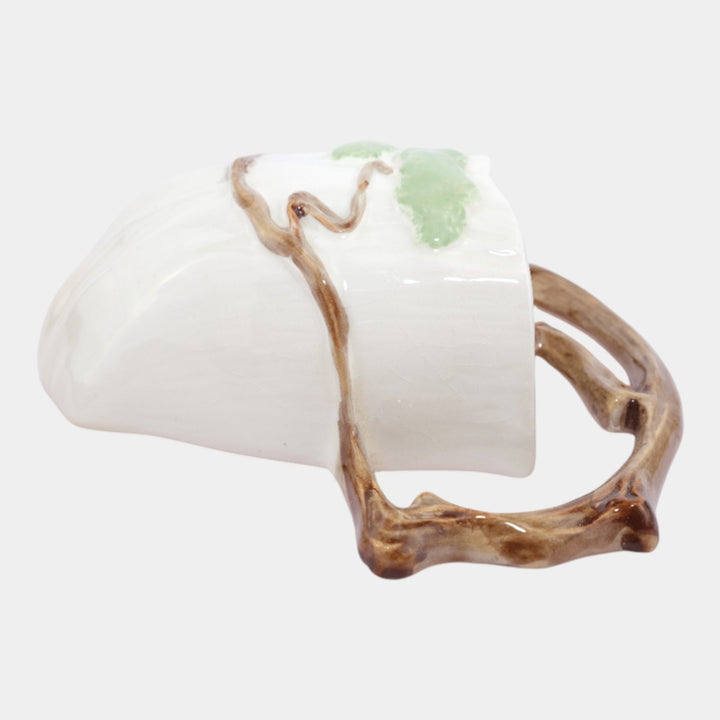 Roseville Ming Tree White 1949 Mid Century Modern Art Pottery Wall Pocket 566-8 - Just Art Pottery