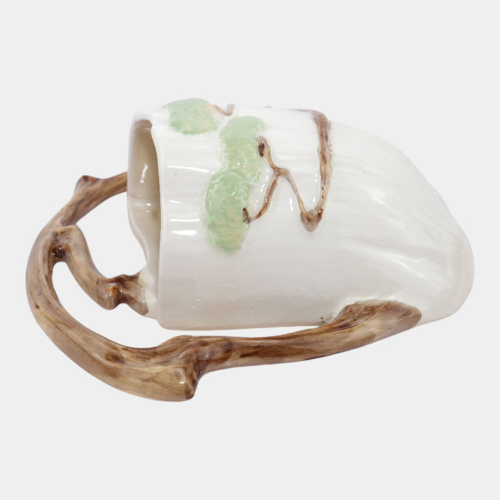 Roseville Ming Tree White 1949 Mid Century Modern Art Pottery Wall Pocket 566-8 - Just Art Pottery
