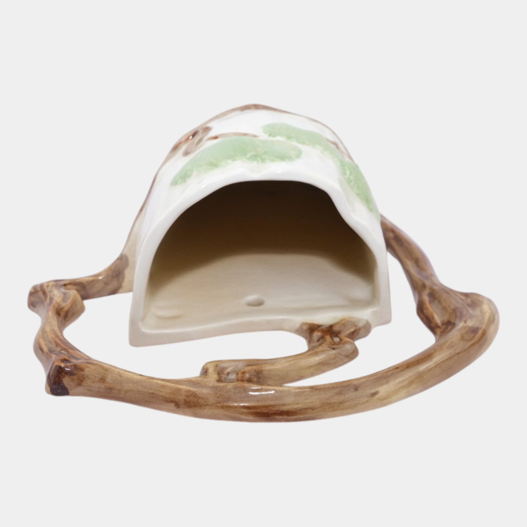 Roseville Ming Tree White 1949 Mid Century Modern Art Pottery Wall Pocket 566-8 - Just Art Pottery