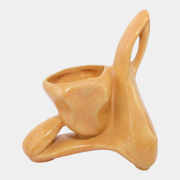 Roseville Capri Orange 1954 Mid Century Modern Art Pottery Planter Vase 558