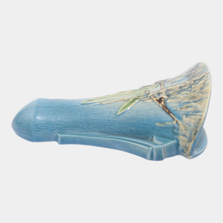 Roseville Moss Blue 1936 Vintage Art Pottery Wall Pocket 1278-8